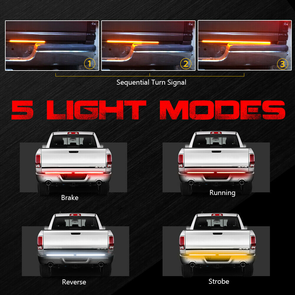 Buy Solid Beam Multi-Function Sequential Triple LED Tailgate Light