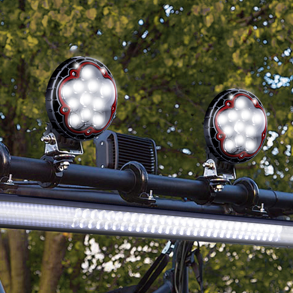F1 2pcs 5.6"  LED work light 55w 4950LM combo led driving lamp for Jep SUV ATV Truck Boat